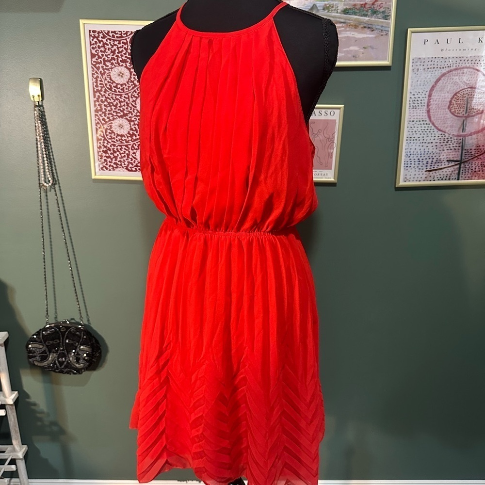💕Ya Los Angeles Red Sleeveless Dress Womens Size M